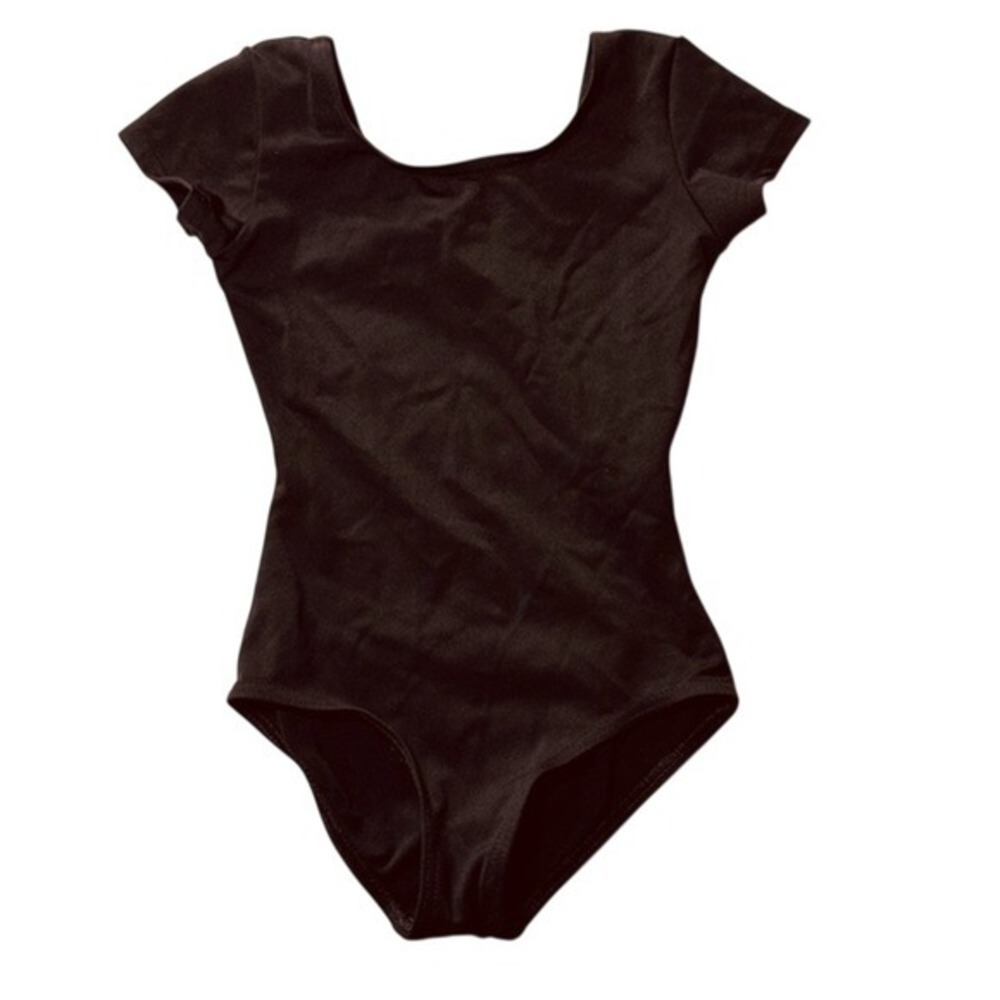 Capezio ballet leotard child size ic black short sleeve